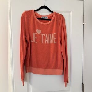 WILDFOX Je T'amie Baggy Beach Jumper Size Small in SUNBATHE